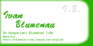 ivan blumenau business card